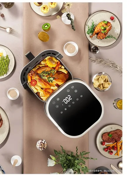 مقلاة هوائية رفيعة بسلة كبيرة للغاية سعة 7.6 لتر، وتصميم نحيف موفر للمساحة مناسبة للخبز وإعادة التسخين مع 5 إعدادات مسبقة ونافذة شفافة وضوء داخلي من نوكيا كوك، AFS200، لون أسود، 1700 واط