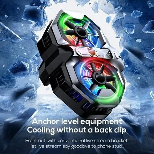 مبرد هاتف Dual Fan للتبريد أثناء اللعب أو البث المباشر