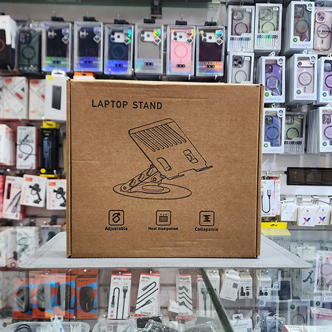 حامل لابتوب متعدد الاستخدامات – قابل للدوران 360°، والطي، والتعديل لتحسين راحتك وإنتاجيتك - Laptop Stand