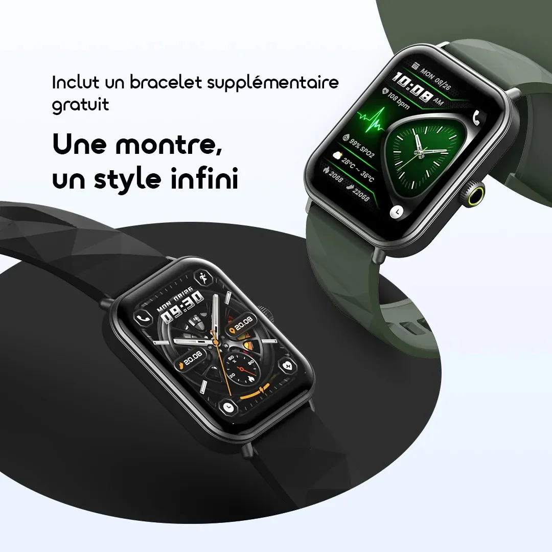 oraimo Watch Nova 2 Lite Montre connectée avec écran tactile couleur AMOLED de 1,93 pouces