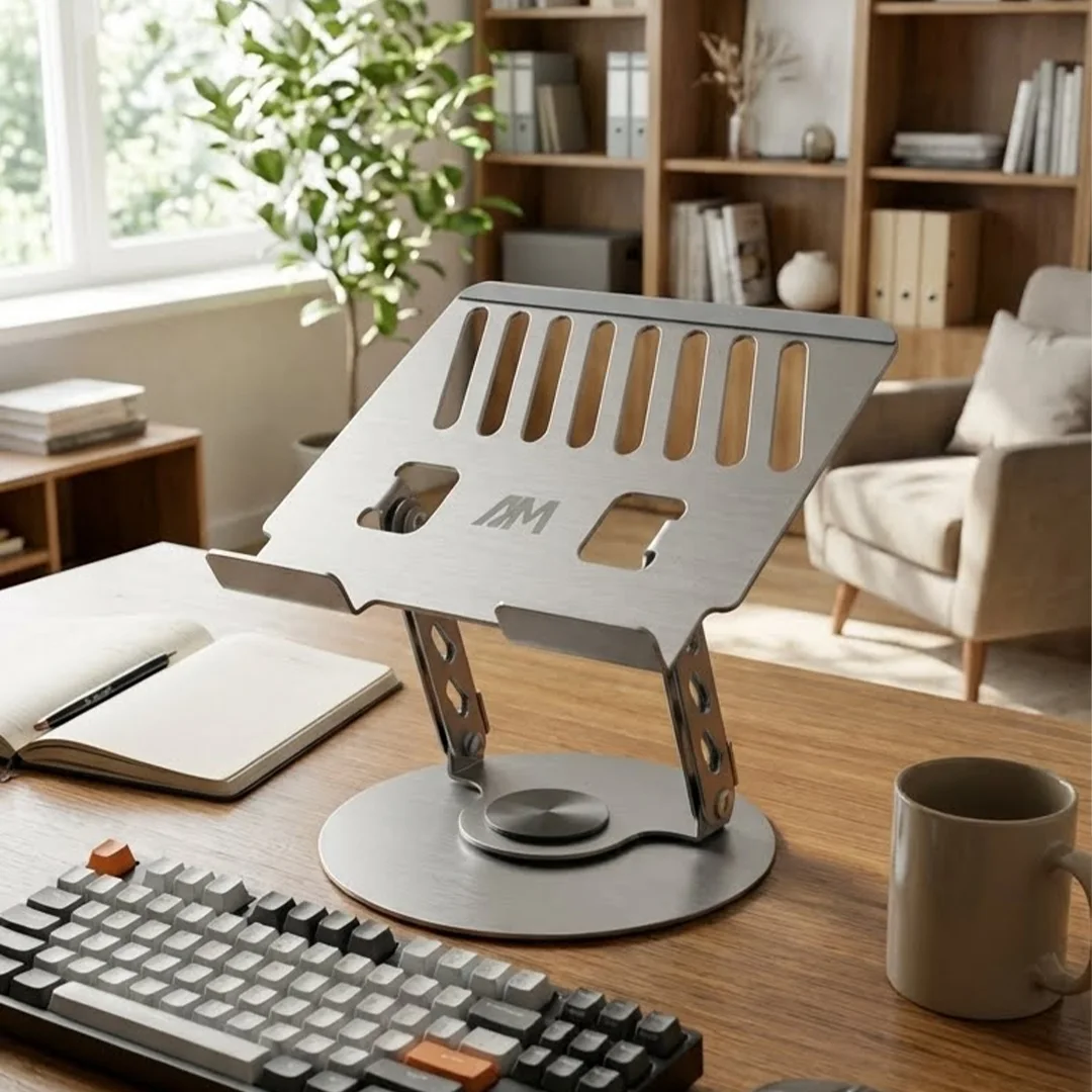 حامل لابتوب متعدد الاستخدامات – قابل للدوران 360°، والطي، والتعديل لتحسين راحتك وإنتاجيتك - Laptop Stand