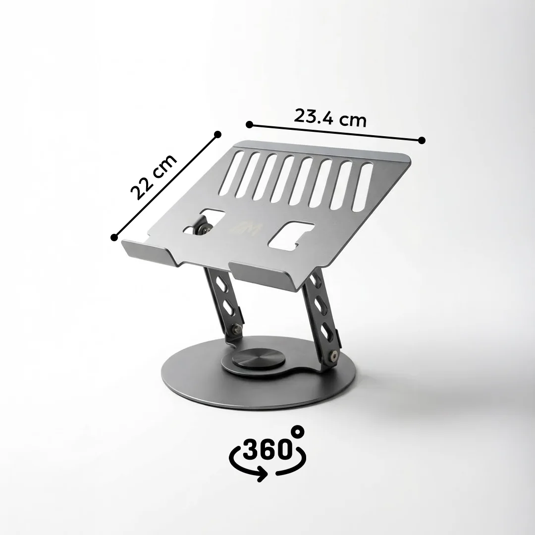 حامل لابتوب متعدد الاستخدامات – قابل للدوران 360°، والطي، والتعديل لتحسين راحتك وإنتاجيتك - Laptop Stand