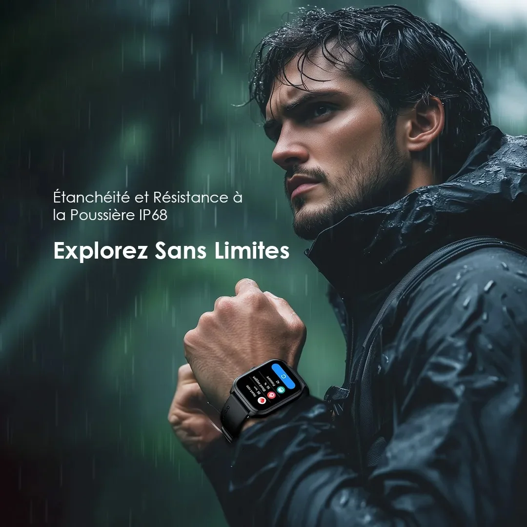 oraimo Watch 5 Lite Montre intelligente IP68 HD 2,01 pouces