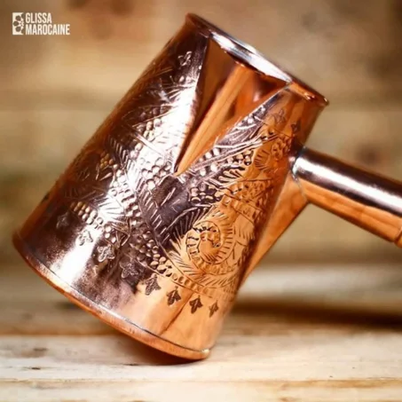 ززوة إعداد المشروبات الساخنة مصنوعة يدويا من النحاس الأصلي - Zizwa for hot Drinks, handcrafted from 100% pure copper