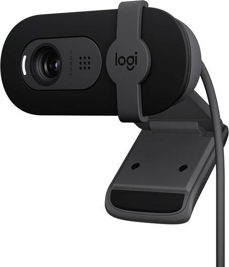 Logitech Brio 101 Full HD 1080p Webcam para reuniones, transmisión, escritorio, portátil, PC, micrófono integrado, obturador, USB-A, equipos, zoom - negro