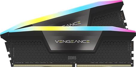 CORSAIR VENGEANCE RGB DDR5 RAM 32 GB (2 x 16 GB) 6400 MHz CL36-48-48-104 1.35V Intel XMP Memoria de computadora de escritorio - Negro (CMH32GX5M2B6400C36)