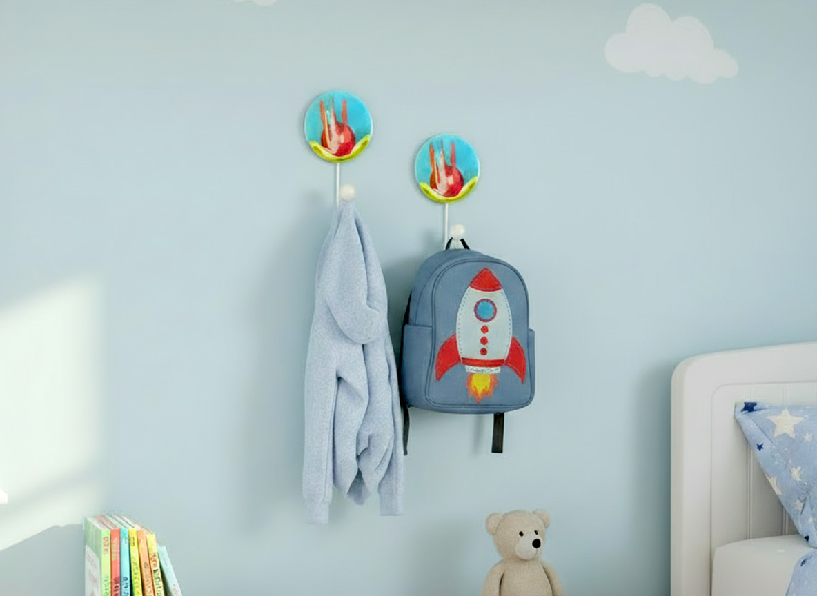 Ensemble de  2 portes manteau circulaires