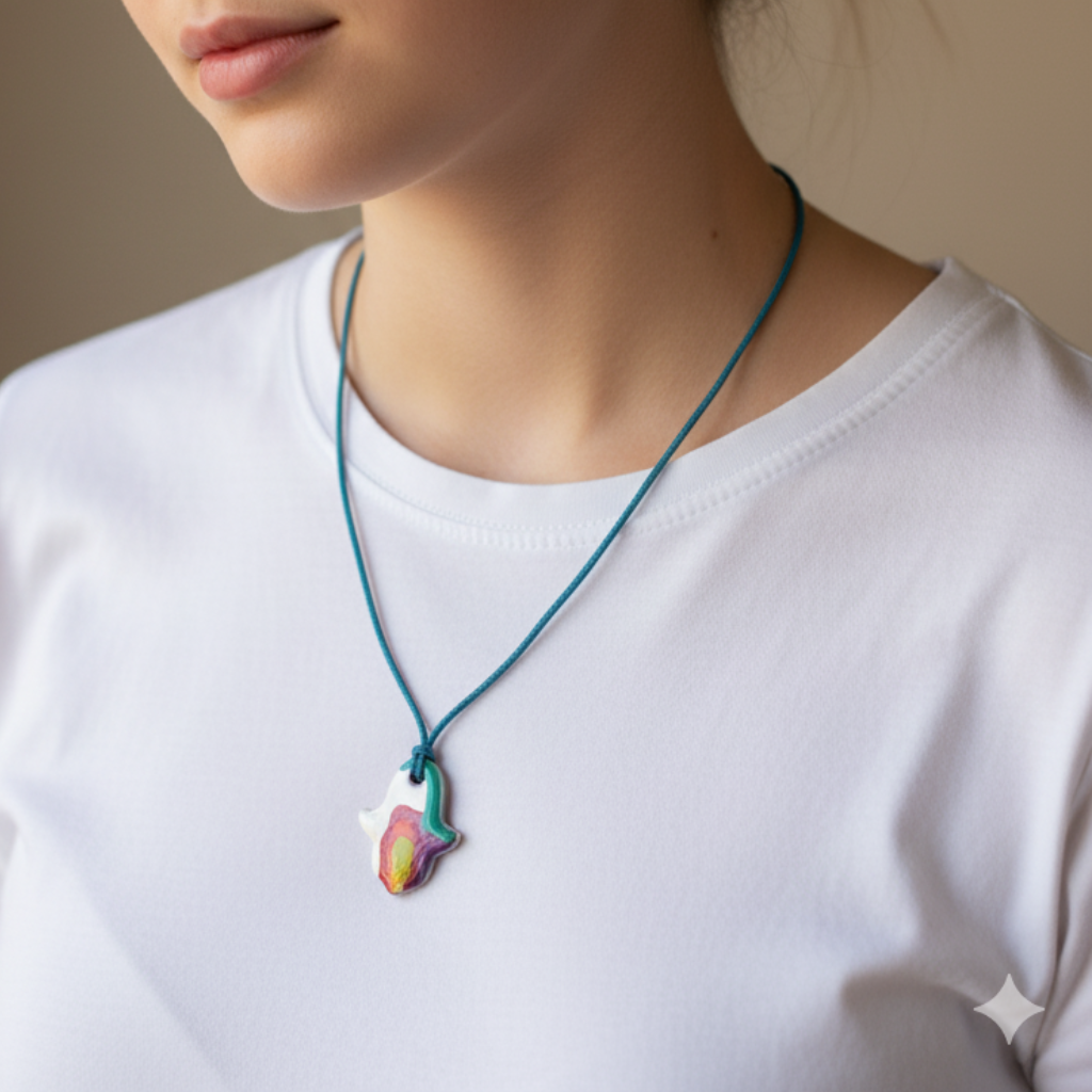 Collier Khomsa en céramique