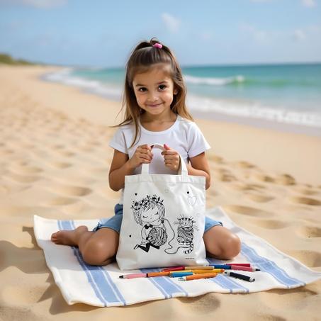 KIT DE COLORIAGE : Tote Bag à colorier pour filles