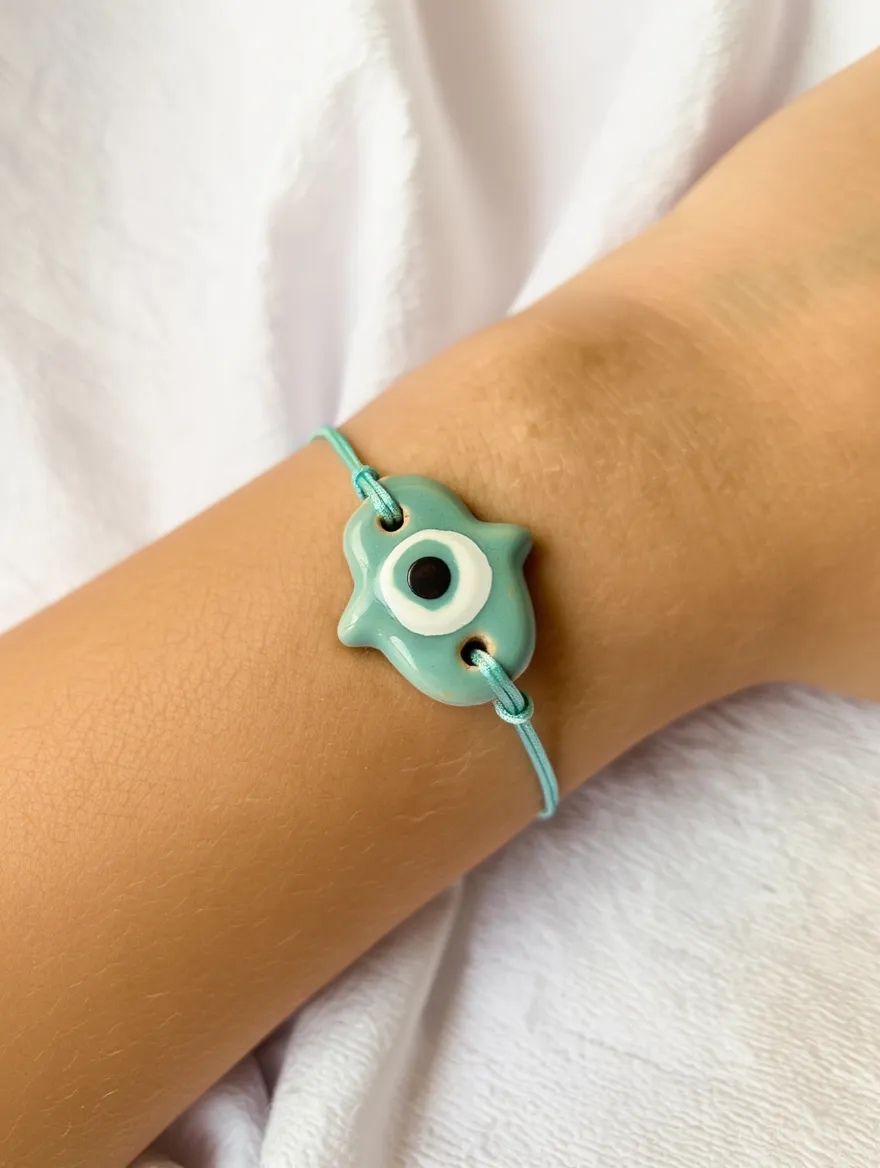 Bracelet Khomsa Bleu turquoise