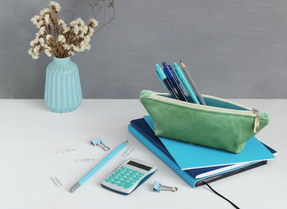 Trousse zippé en tissu