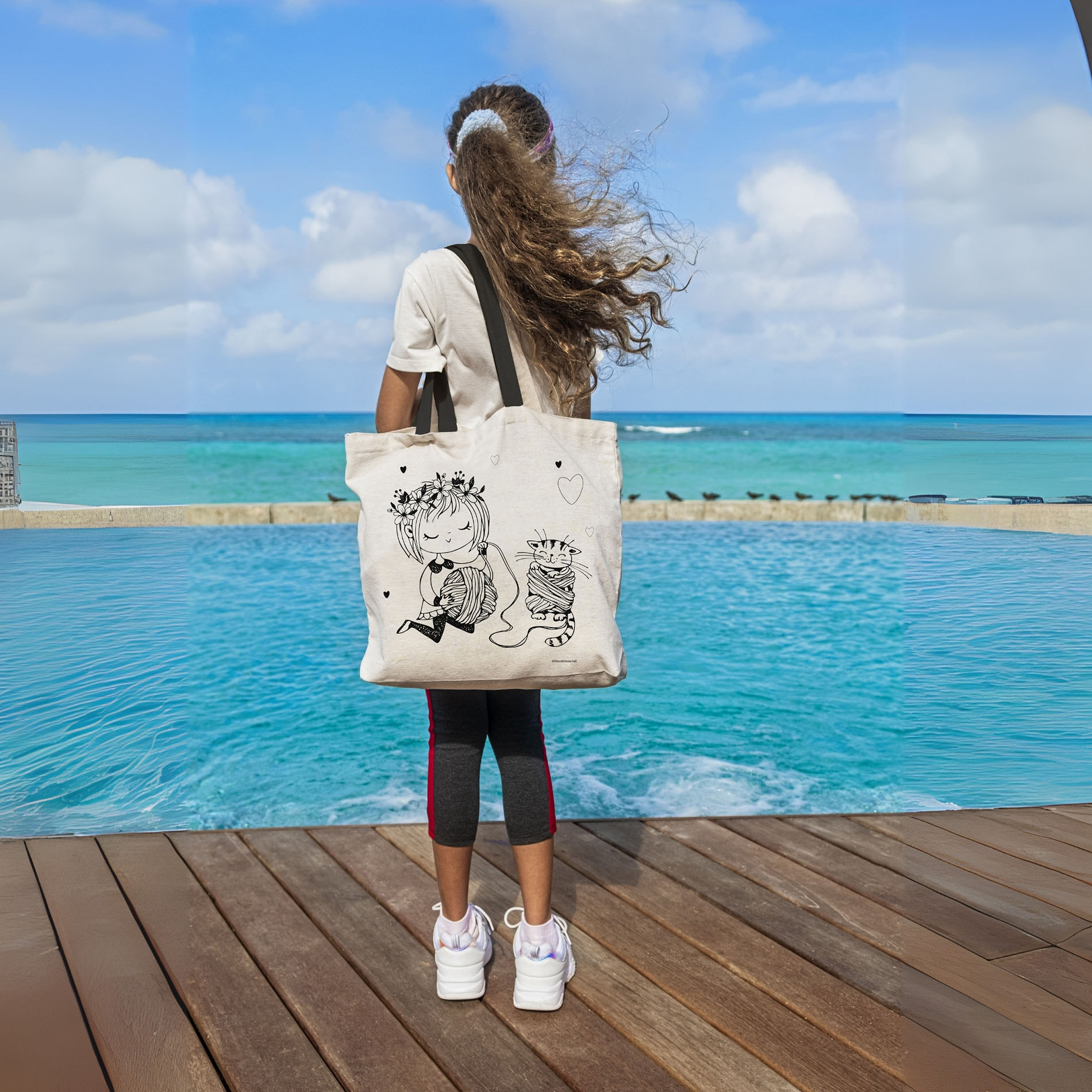 Tote Bag à colorier pour filles
