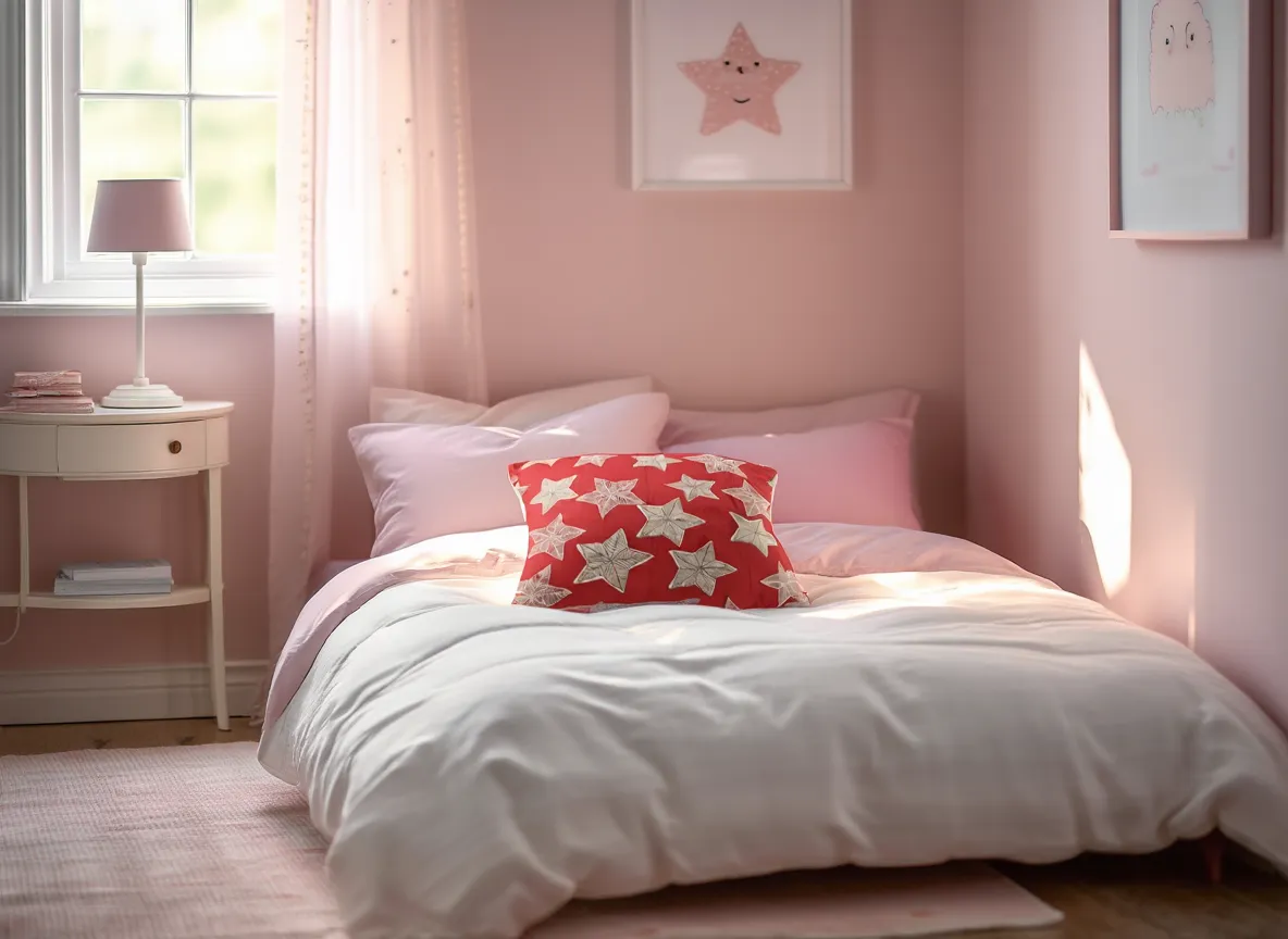 Housse de coussin Etoiles Rouge