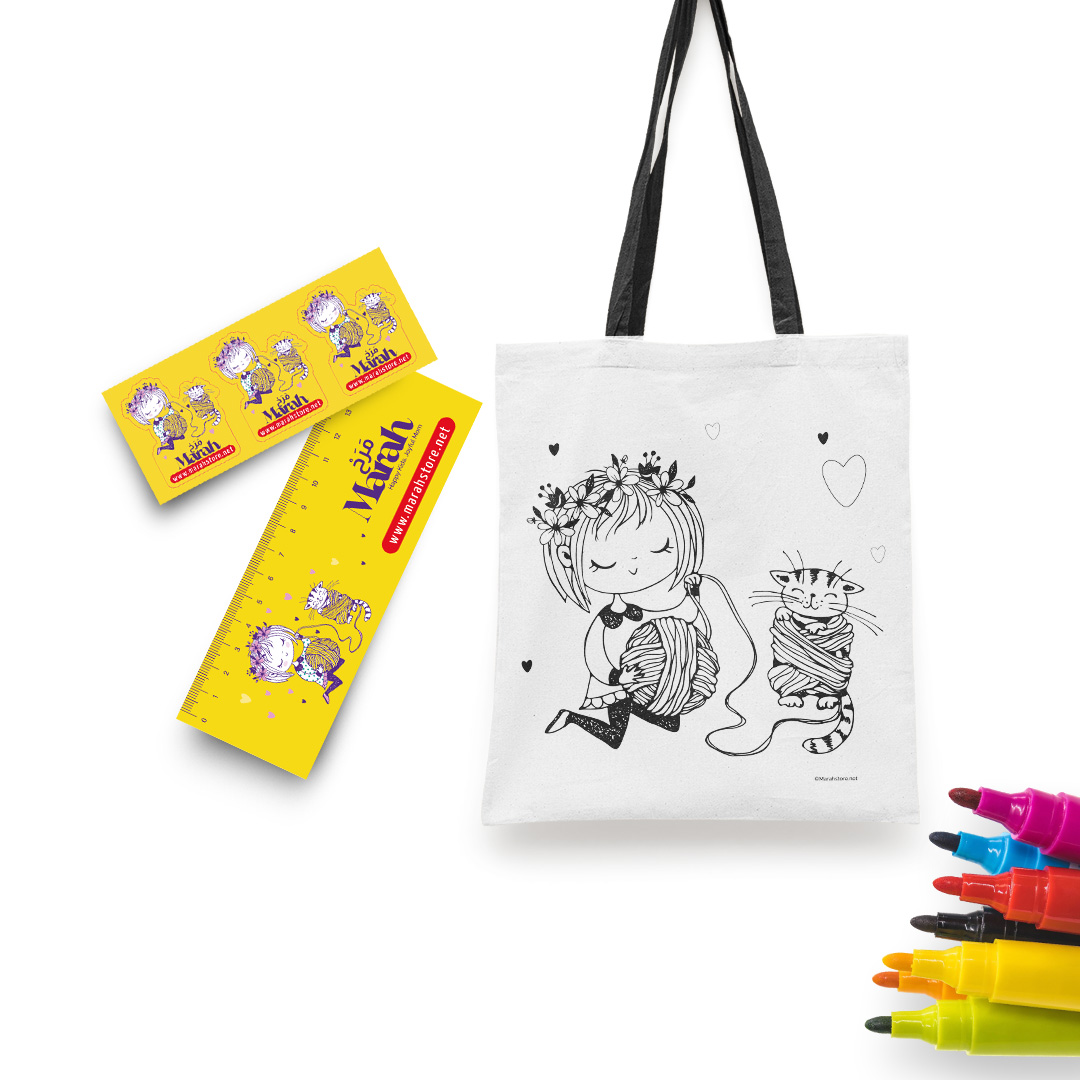 KIT DE COLORIAGE : Tote Bag à colorier pour filles