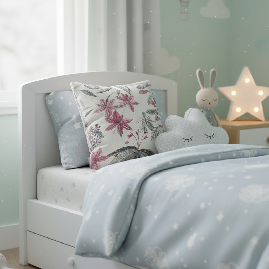 Housse de coussin floral