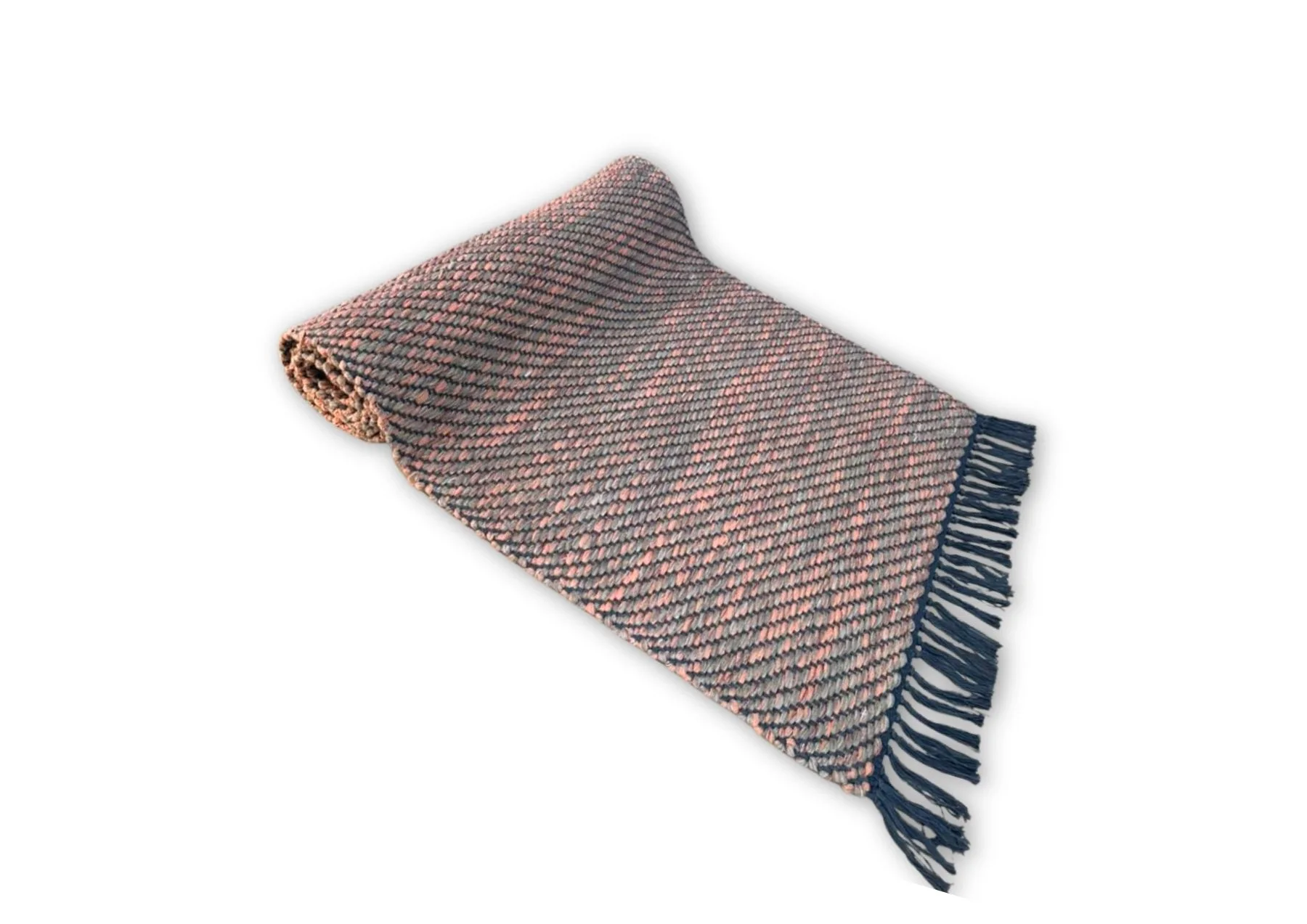 Tapis de couloir saumon / beige