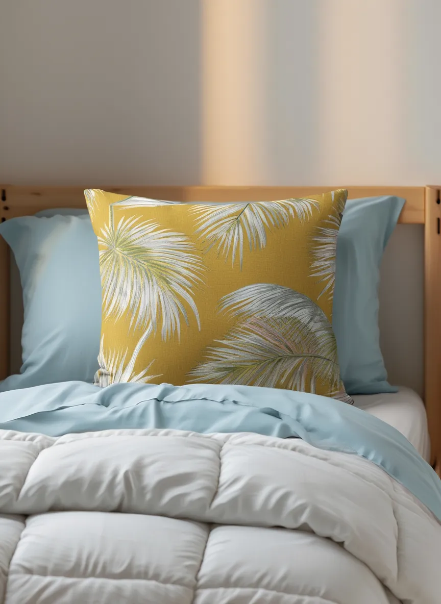 Housse de coussin Palmy Ocre