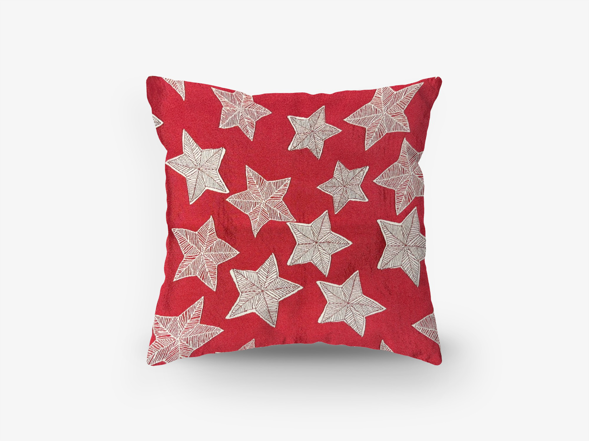 Housse de coussin Etoiles Rouge