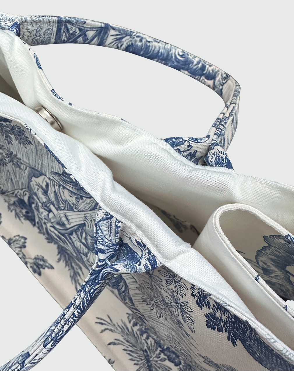 Sac cabas toile de jouy