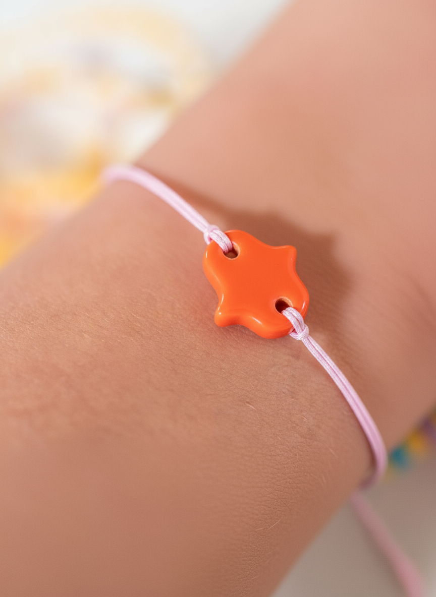 Bracelet en céramique orange