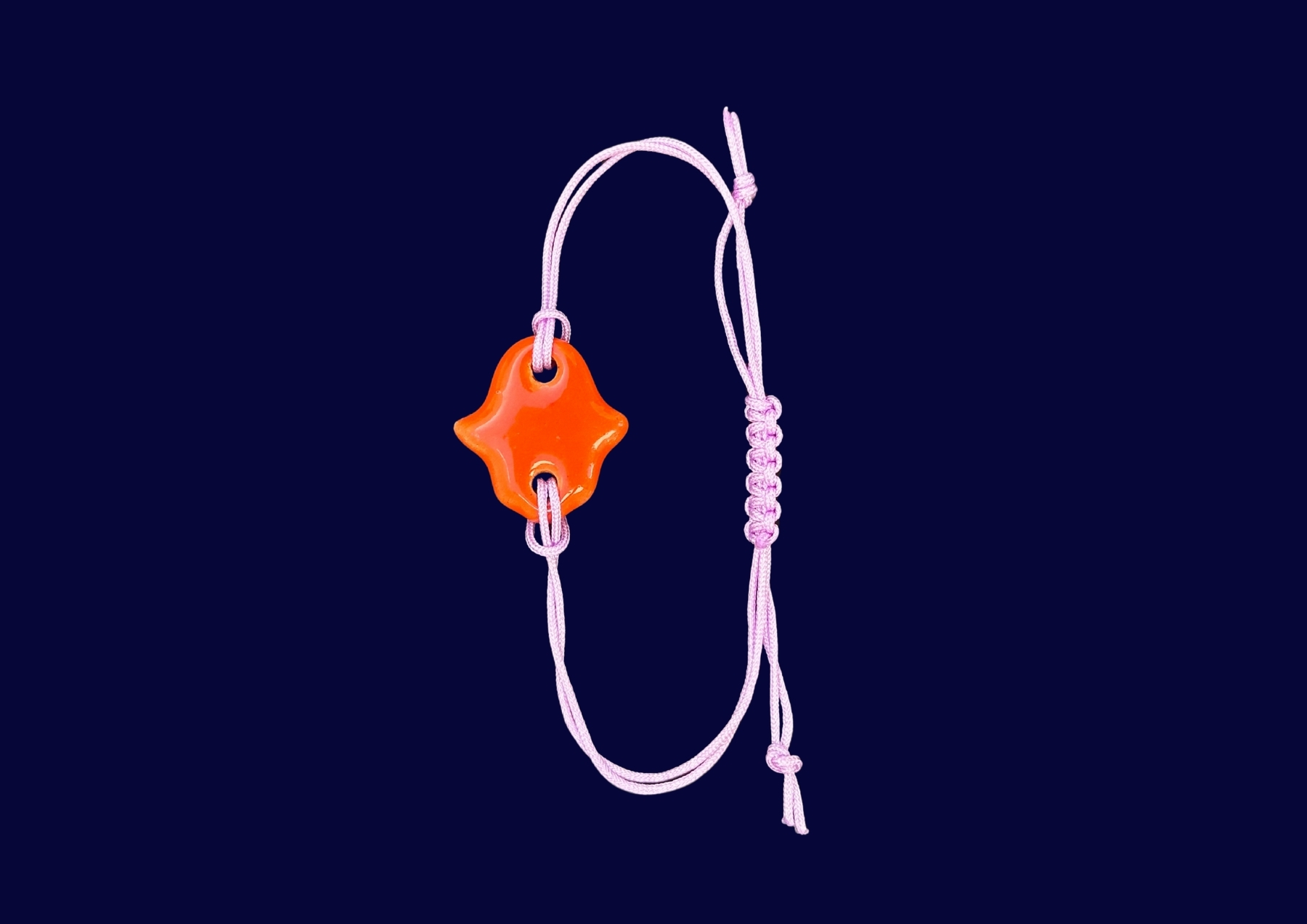 Bracelet en céramique orange