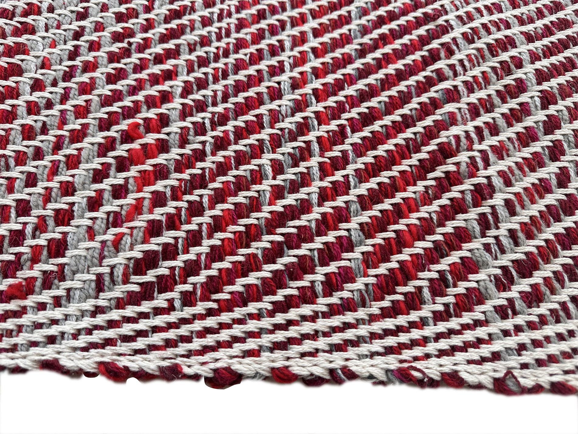 Descente de lit chinée Rouge / Gris