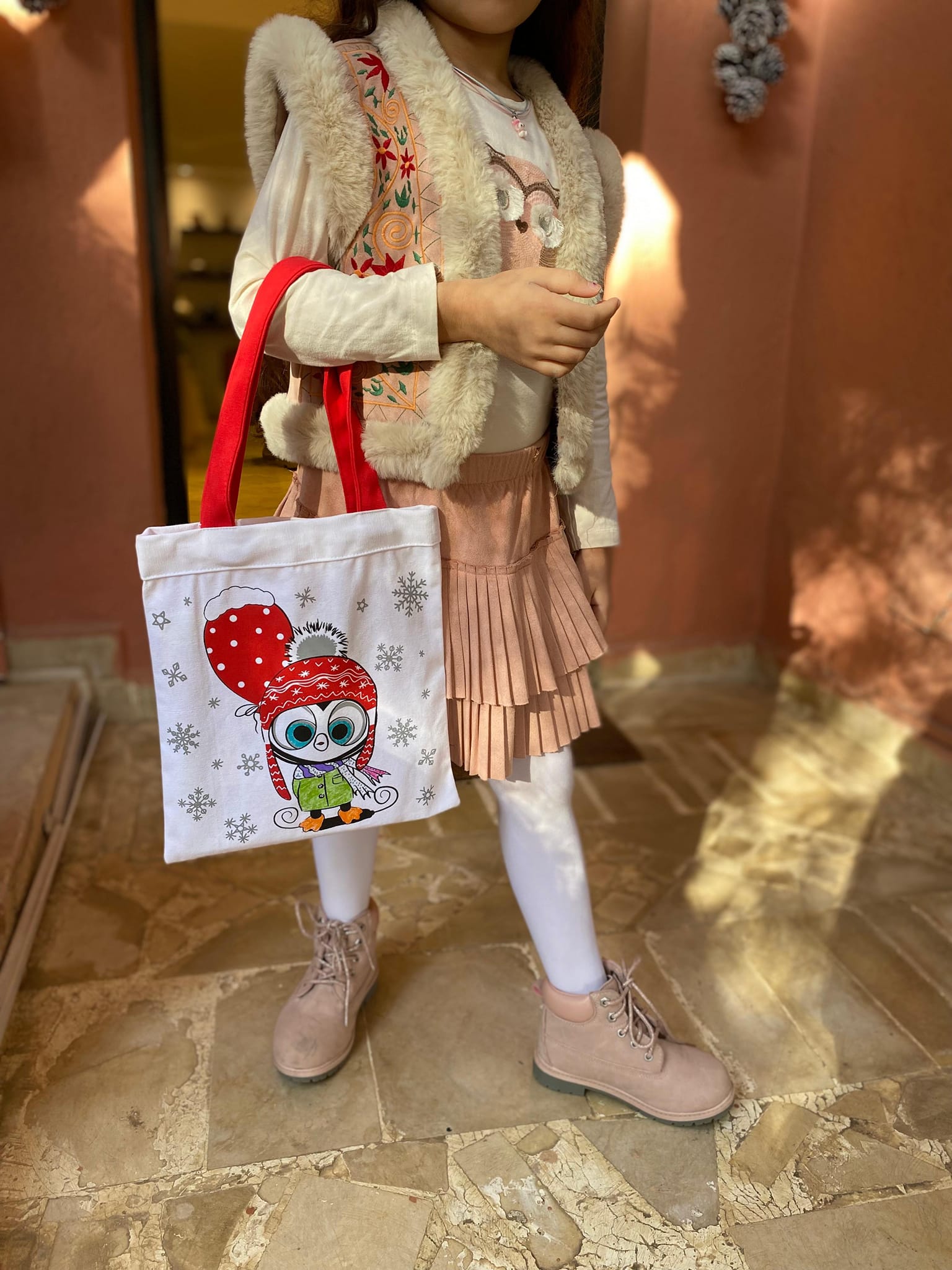 Le Pinguin, tote Bag à colorier avec des feutres lavables