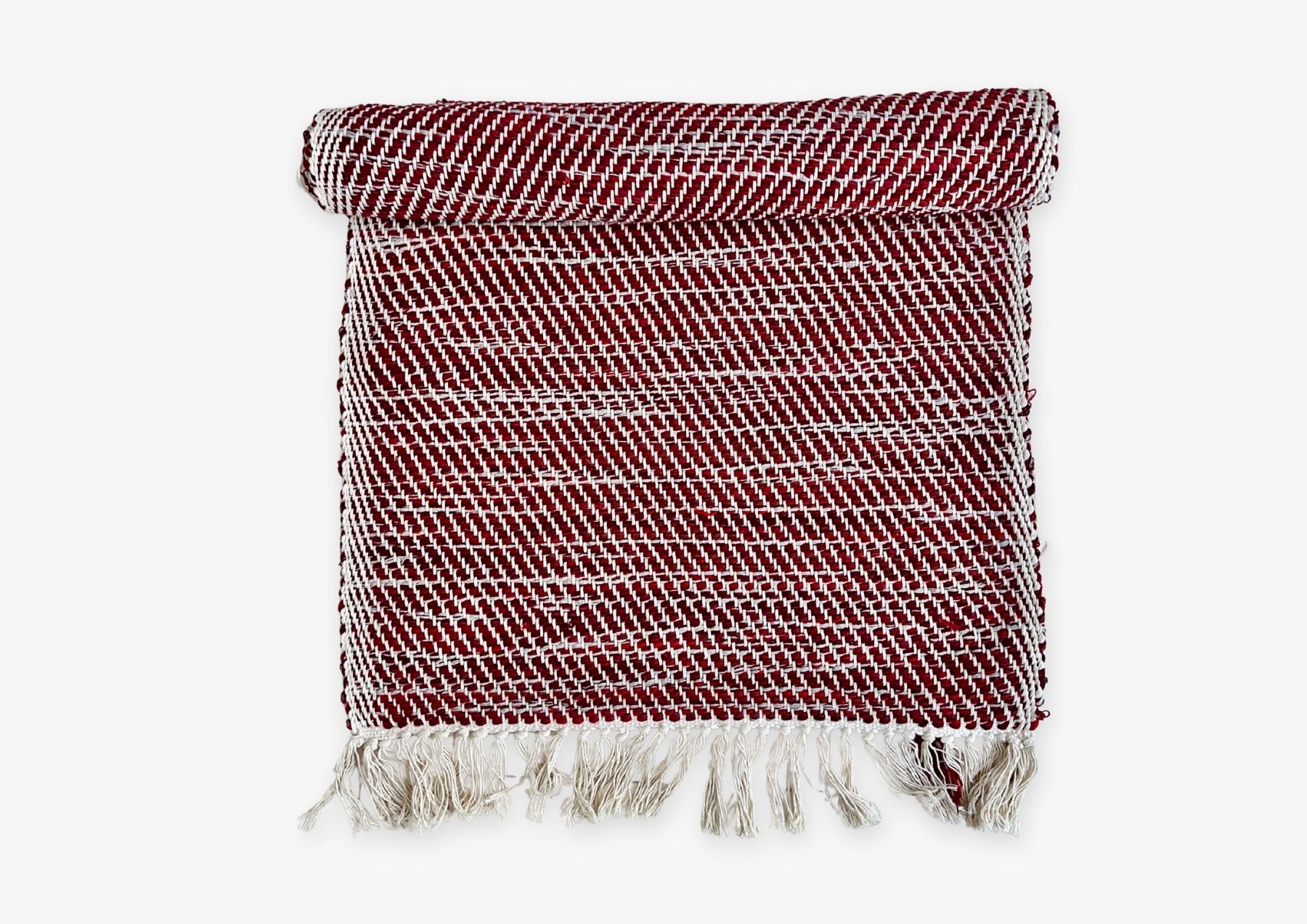 Descente de lit chinée Rouge / Gris