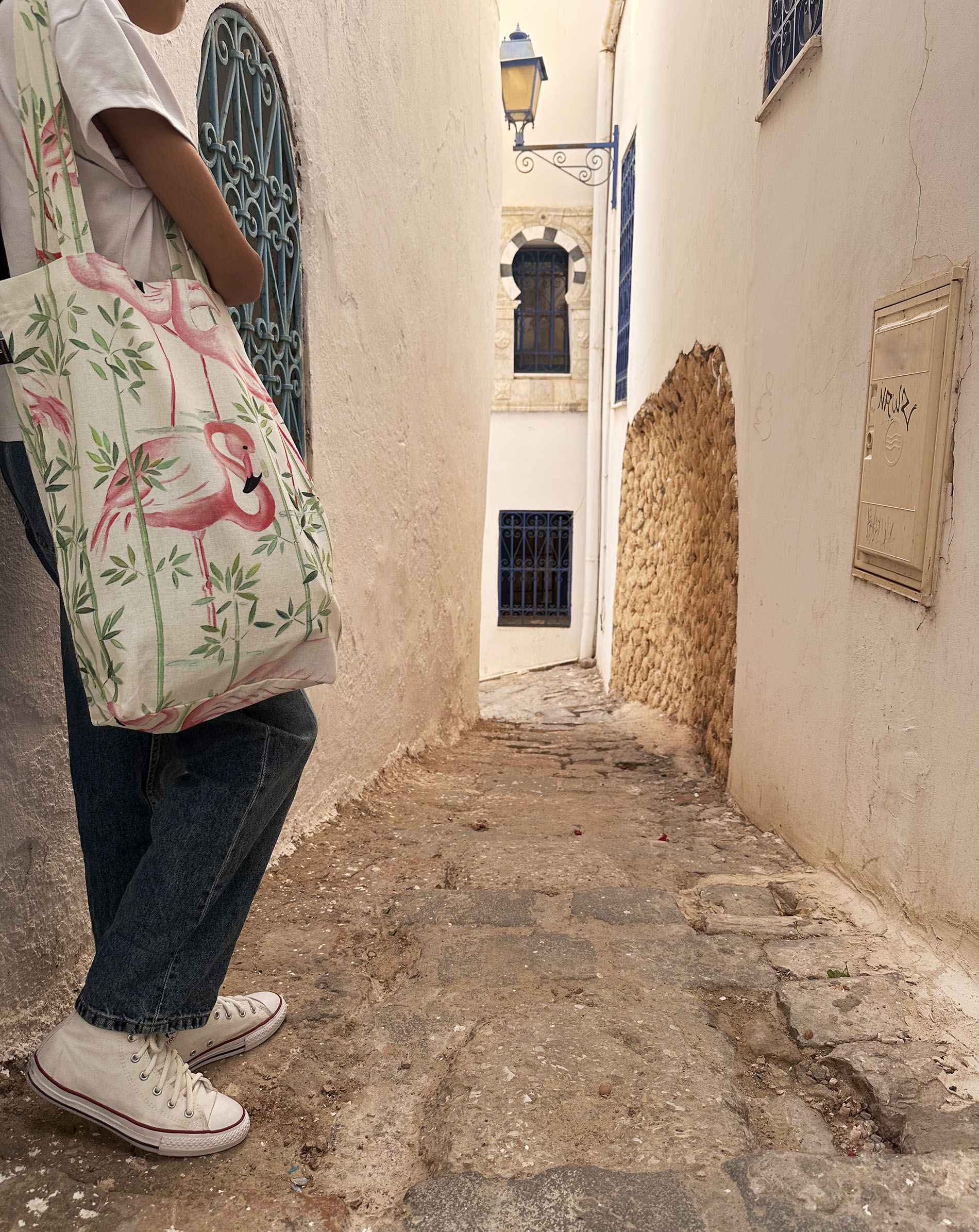 Tote bag imprimé flamants roses (EDITION LIMITÉE)