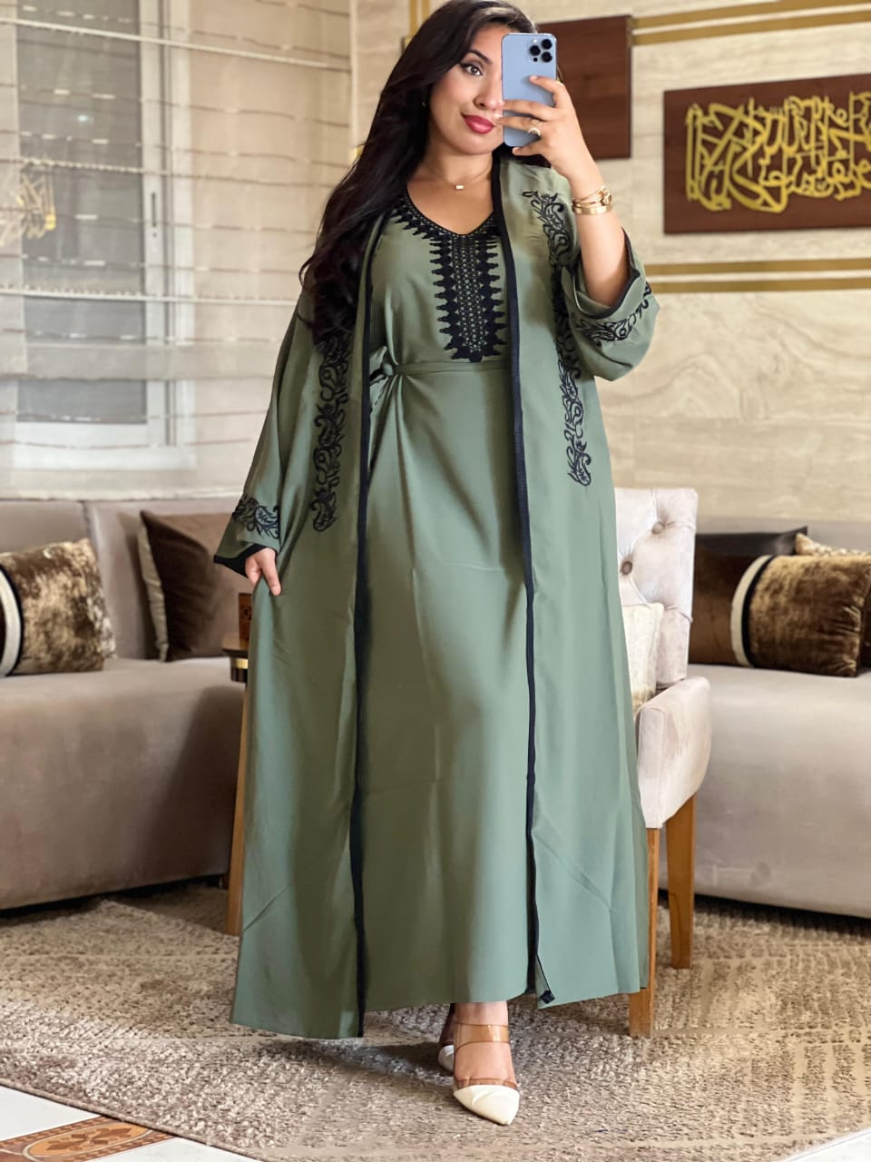 قفطان بالحزام 2 بياس