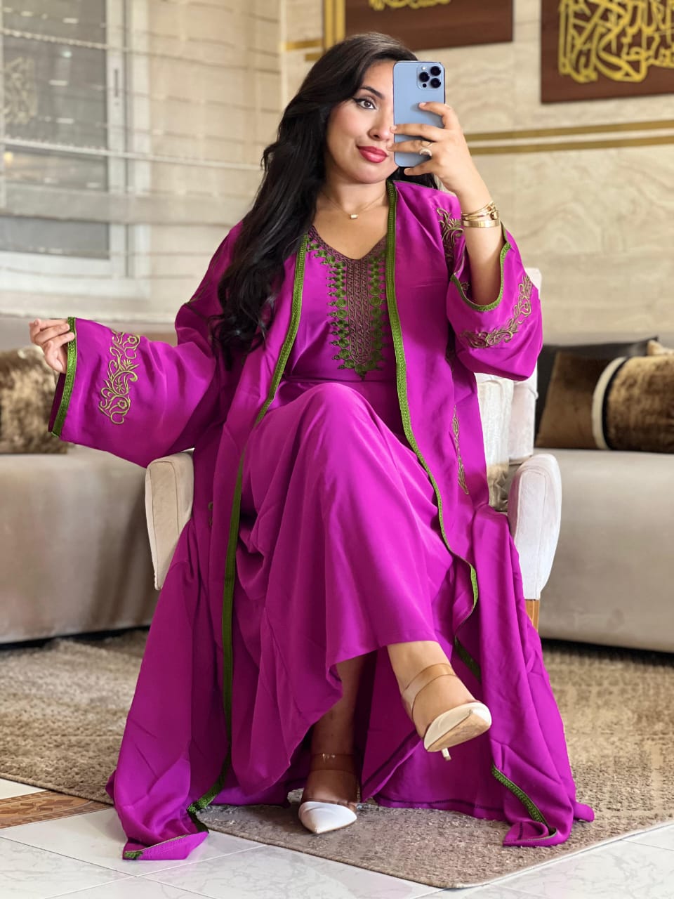 قفطان بالحزام 2 بياس