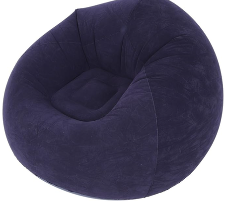 اريكة قابلة للنفخ، اريكة قابلة للنفخ، اريكة قابلة للنفخ لغرفة المعيشة وغرفة النوم وغرفة القراءة والمكتب والشرفة والسفر والتخييم في الهواء الطلق، ازرق داكن