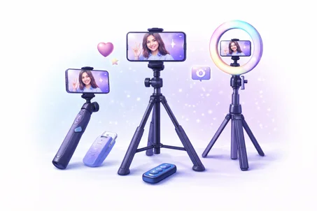 Tripods & Selfie-حوامل ثلاثية الهواتف وأجهزة السيلفي