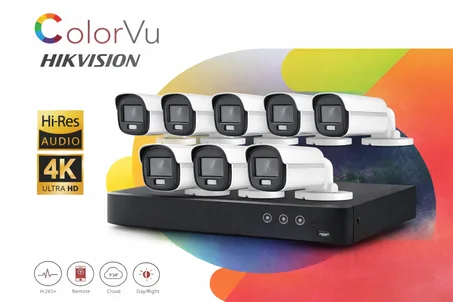 HIKVISION ColorVu 4K Security Camera System- نظام كاميرات مراقبة HIKVISION ColorVu بدقة 4K