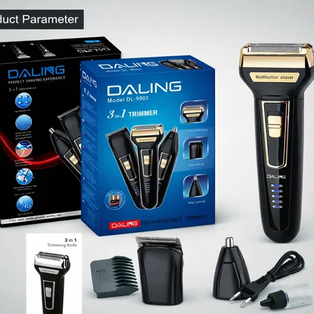 DALING Multi-Purpose Cordless Trimmer – 3-in-1 Grooming Kit -ماكينة حلاقة متعددة الاستعمالات من DALING – طقم 3 في 1