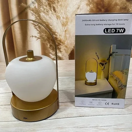Lampe de table LED en forme pomme portable et rechargeable