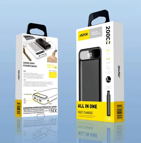 Aspor 20000mAH Power Bank A396