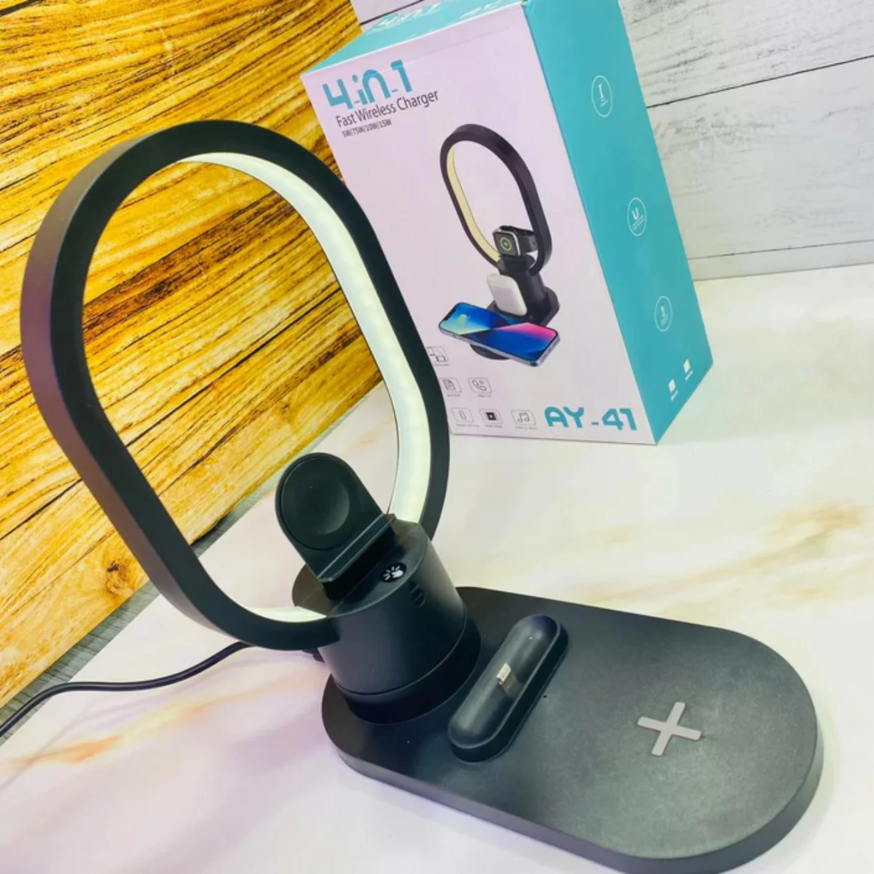 4-in-1 Fast Wireless Charging Station (Model AY-41)