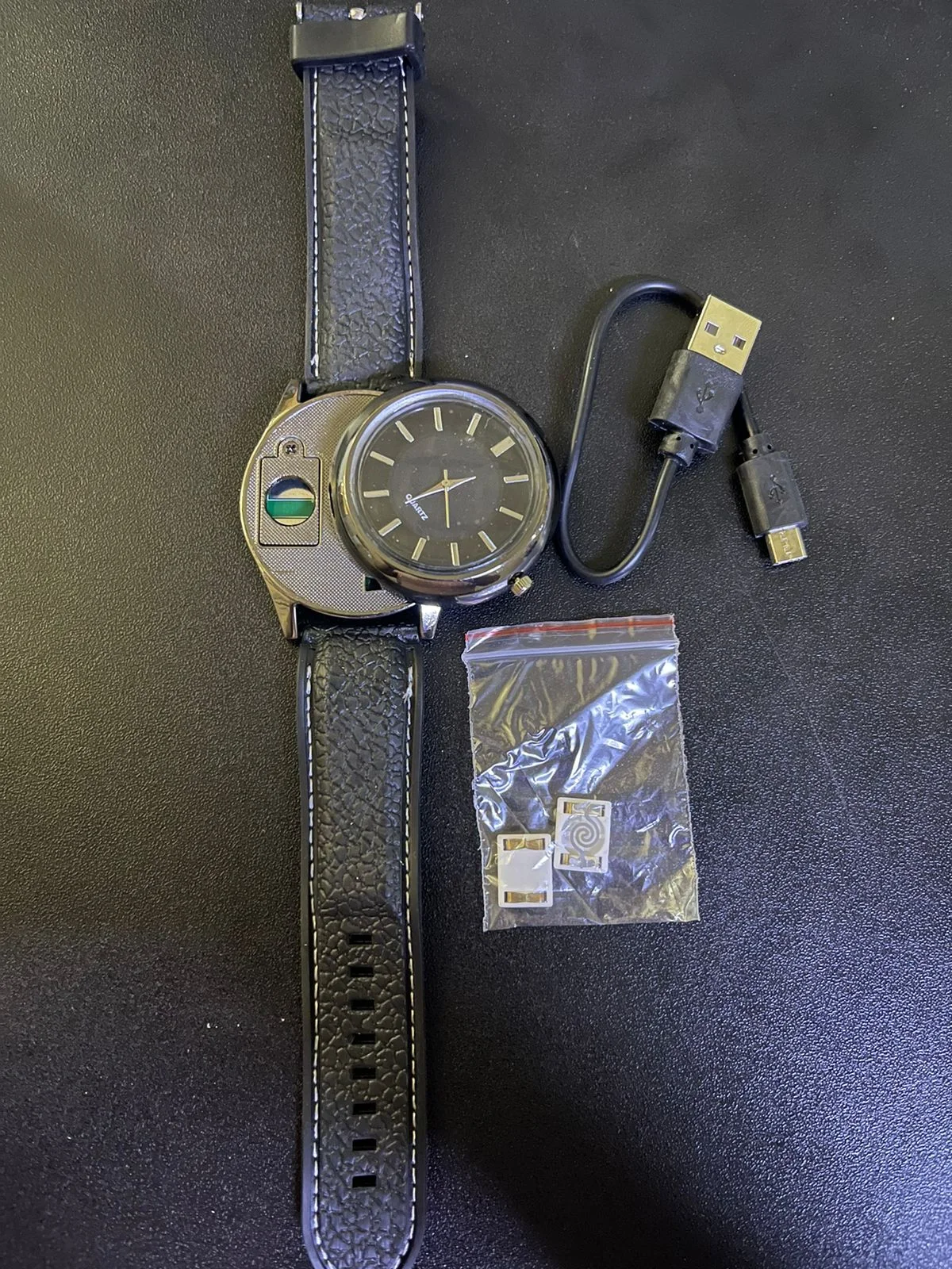 Watch With Cigarette Lighter