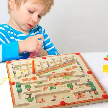 Wooden Magnetic Maze Board  l Super Mario Theme