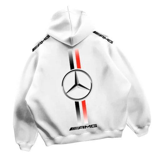 OVERSIZED MERCEDES HOODIE WHITE