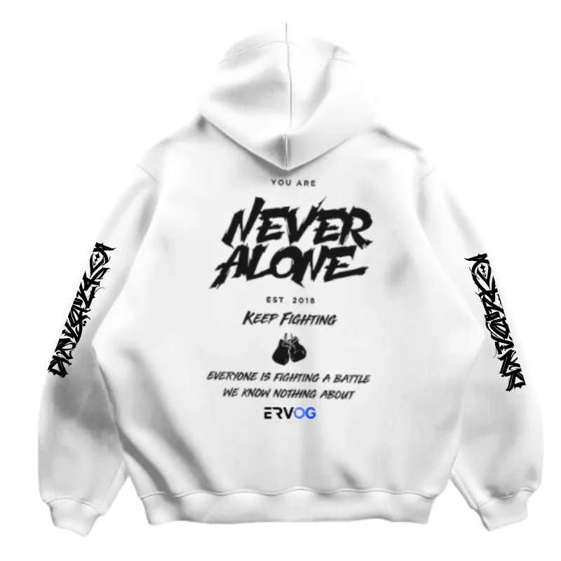 OVERSIZED HOODIE NEVER ALONE