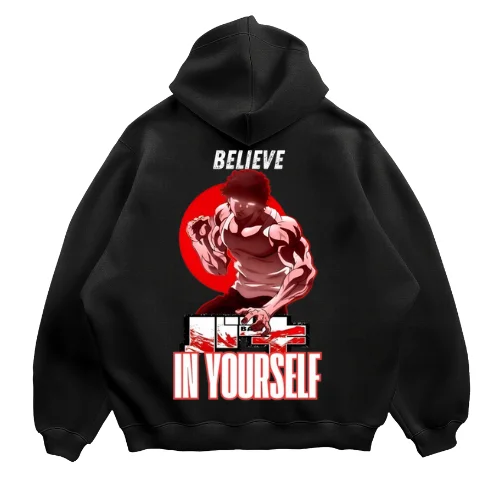 OVERSIZED BLACK HOODIE BAKI