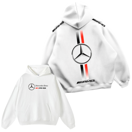 OVERSIZED MERCEDES HOODIE WHITE