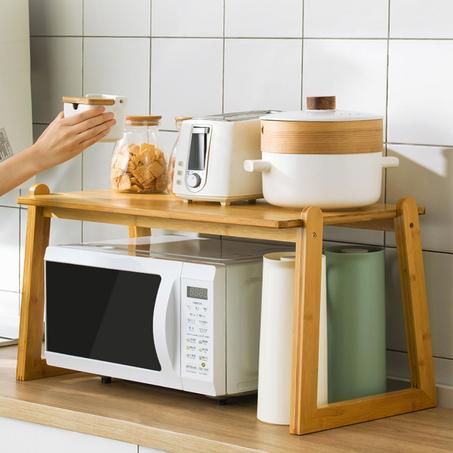 رف تخزين من خشب الأرز الطبيعي