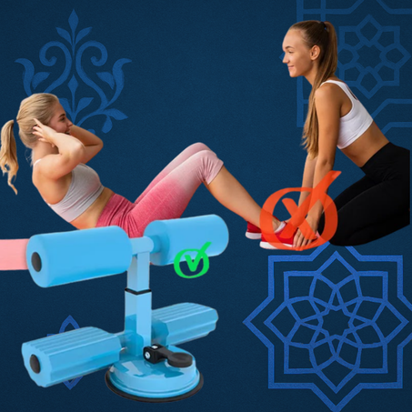 جهاز تمارين البطن المحمول (أزرق)