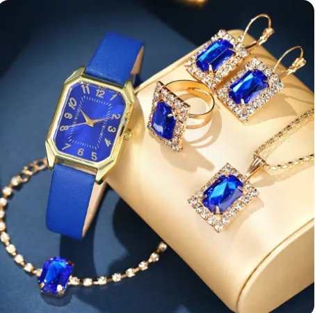 ساعة يد كوارتز نسائية مربعة ، ساعات فاخرة للسيدات ، مجموعة مجوهرات بسيطة ، علامة تجارية كلاسيكية ، موضة ، 6: 7.5: 5: 1