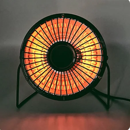 مروحة تسخين كهربائية صغيرة محمولة لسطح المكتب ، ترموستات غرفة هادئة لغرفة النوم في الأماكن المغلقة في المكتب 4 "/ 6"