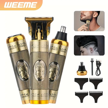 ماكينة حلاقة نحاسية 3 في 1