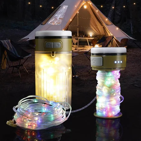 LED Camping (15M) 4 en 1 - Torche - Lampe de poche - Lanterne